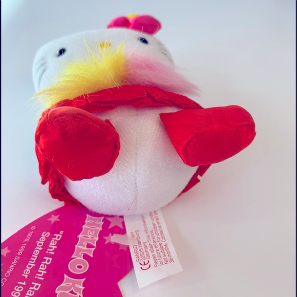 💝Hello Kitty "Rah! Rah! Rah!" 1999 Cheerleader Bean Bag Plush NWT - Picture 6 of 6